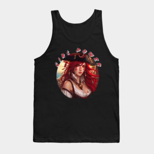 Girl power, pirate wench in red Tank Top